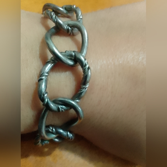 VTG Sterling Silver Bracelet 7.5” / 20mm Width / 44.1g Weight - Picture 1 of 9